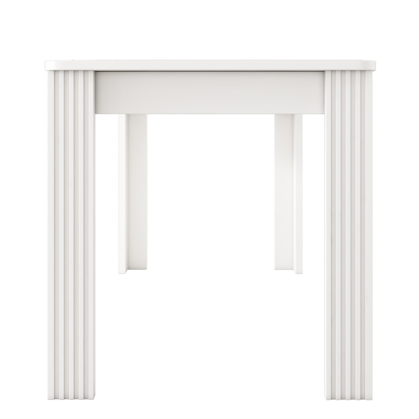 Dining Table, Contemporary Dining Table, Sturdy Dining Table, Table with Four Legs, Oak Wood Table, Rectangular Dining Table, Coffee Leisure Table, Modern Simple Dining Table, White[OLD SKU:WF312300AAW]