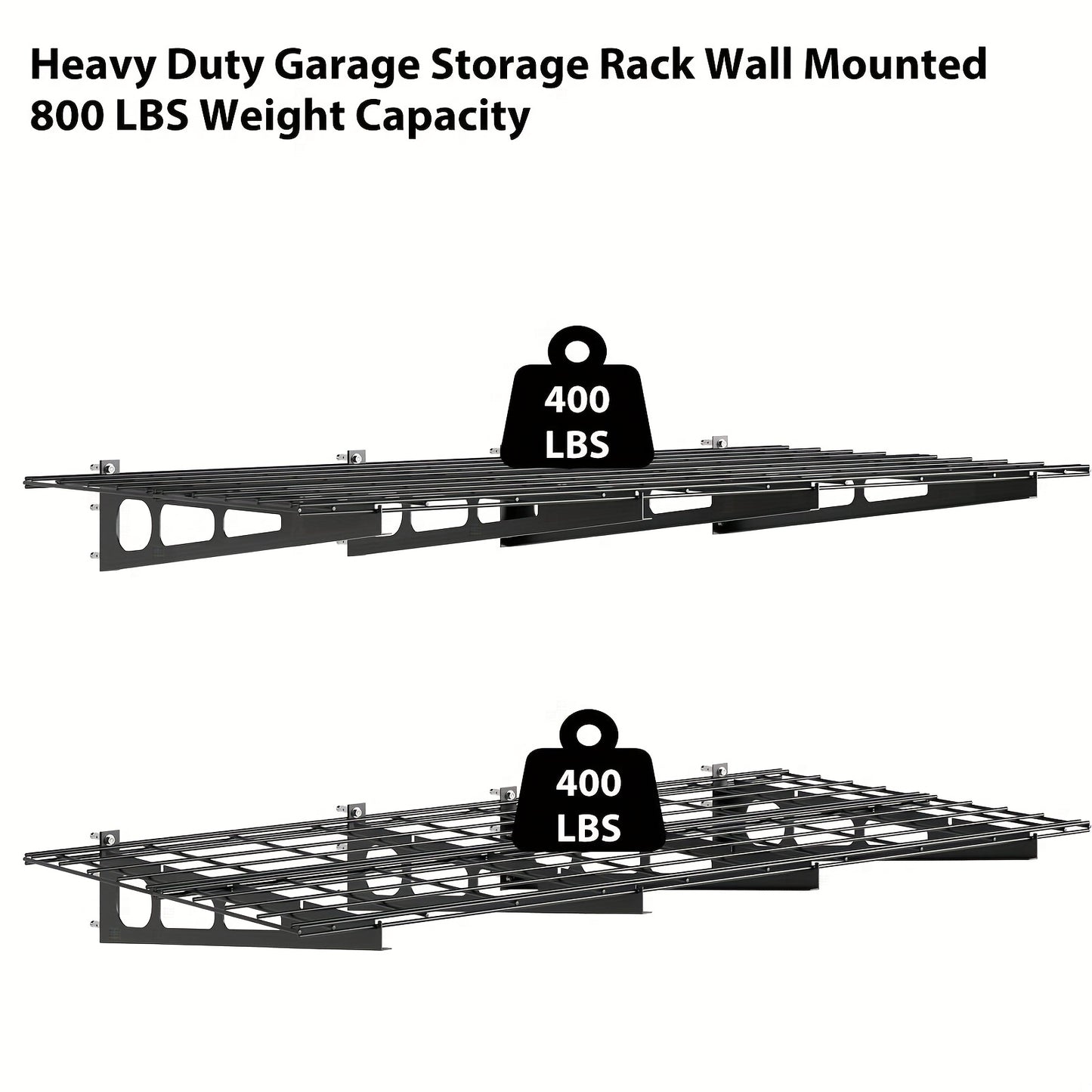 Heavy-Duty Wall Shelves for Garage Storage, Measuring 60.96X182.88 cm, Capable of Holding Up to 362.87 KG. This Set Includes Two Wall-Mounted Racks Suitable for Use in a Shop, Shed, Or Garage, Storage Racks