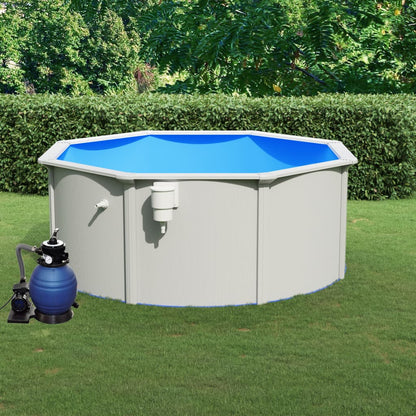 Zwembad – Tuinbad – Opzetzwembad – Buitenzwembad – Waterbad – 300x120 cm – Stalen Frame & Filterpomp 11.000 L/u
