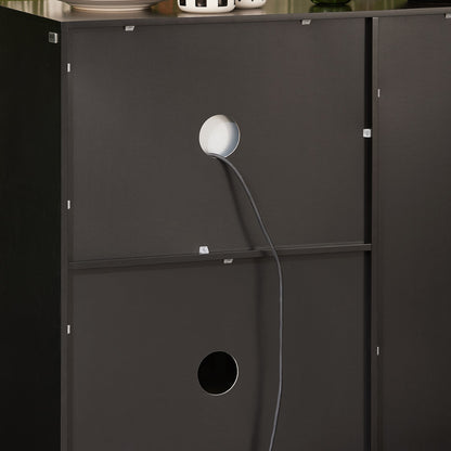 Keukentrolley – Serveerwagen – Keukenwagen – Keukenrek – Opbergkar – MDF Zwart – 88,5x89x40 cm – 60 kg Draagvermogen