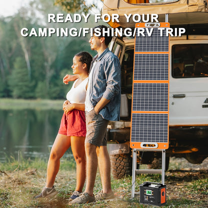 Zonnepaneel – Solar Panel – Opvouwbaar Zonnepaneel – Draagbaar Zonnepaneel – Powerbank Oplader – 100W Vermogen – Lichtgewicht Compact Design