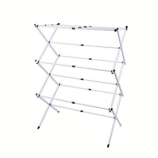 Droogrek – Wasrek – Droogtoren – Waslijn – Wasstandaard – Inklapbaar Ontwerp – 30 Kg Draaggewicht – Ijzer en PP Frame – 3 Lagen – Ruimtebesparend – 75x34x105 cm