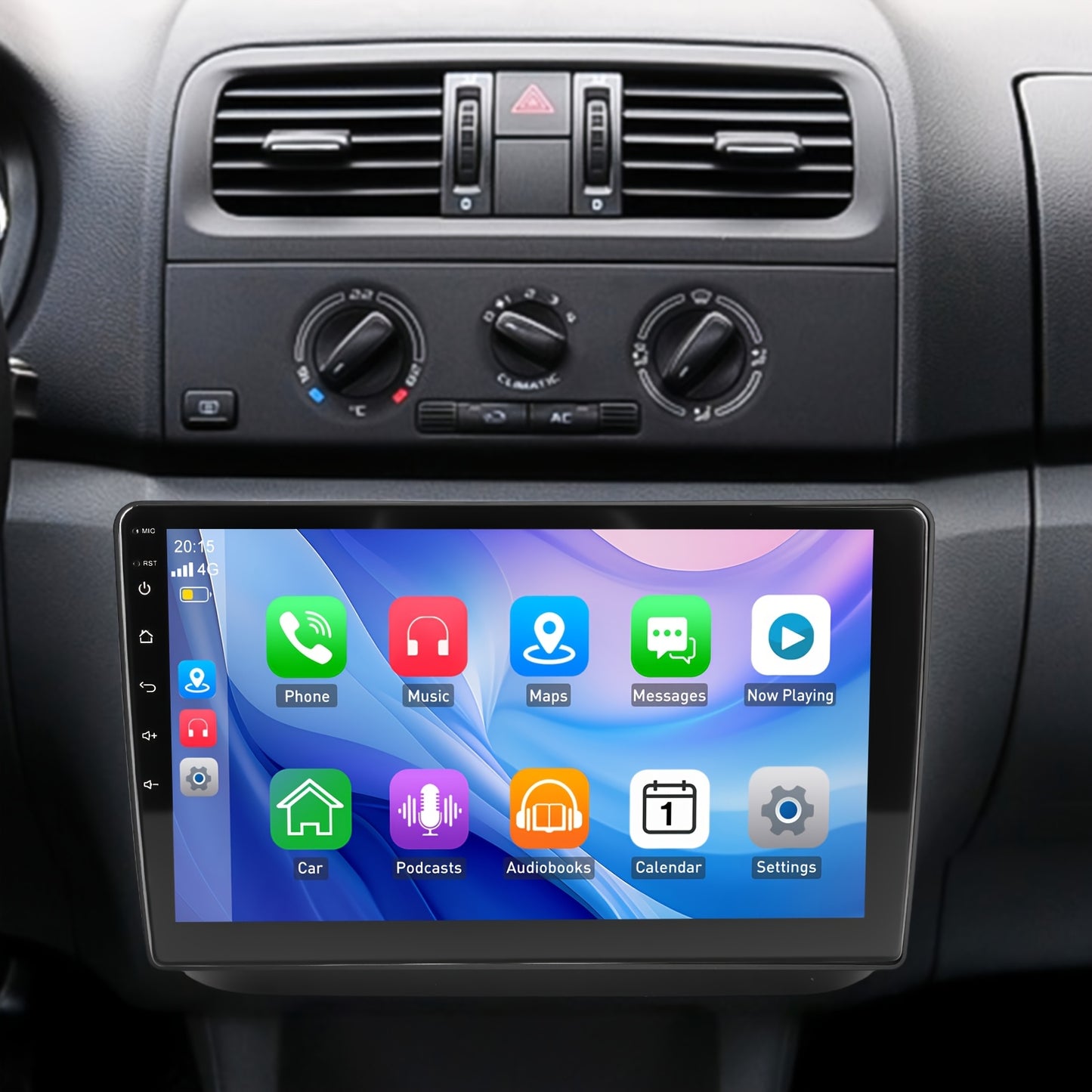 Multimedia Speler – Autoradio – Navigatiesysteem – 2 DIN Head Unit – Dashboard Entertainment – 10,1 Inch QLED HD Touchscreen – 6GB RAM & 128GB Opslag