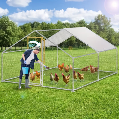 Kippenhok – Kippenren – Knaagdierverblijf – Konijnenhok – Pluimvee Verblijf – Verzinkt Staal – Ruim 4x3x2 Meter