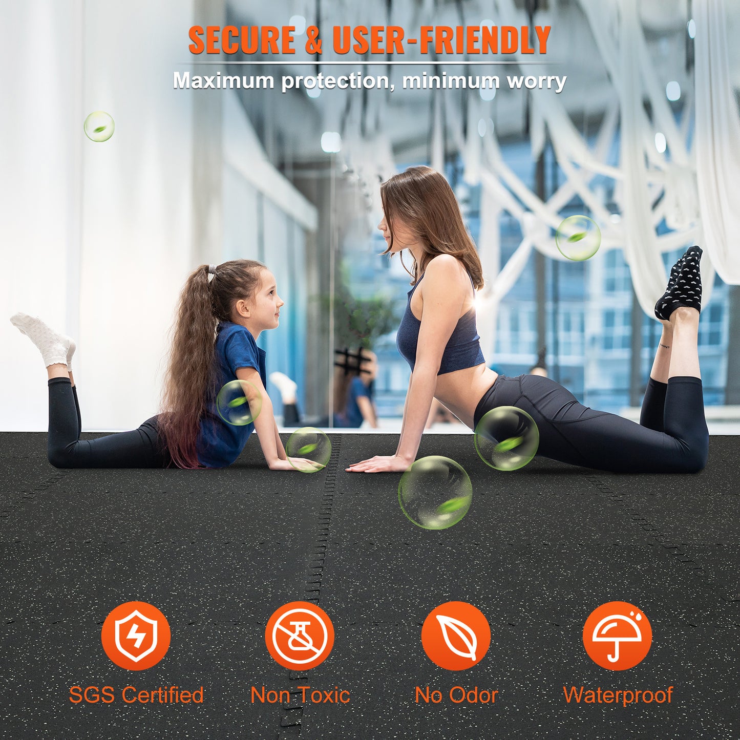 Vloermatten – Fitnessmatten – Puzzelmatten – Gymvloer – Trainingsmatten – 25-delige set – 1,27 cm dik – Antislip en Schokabsorberend