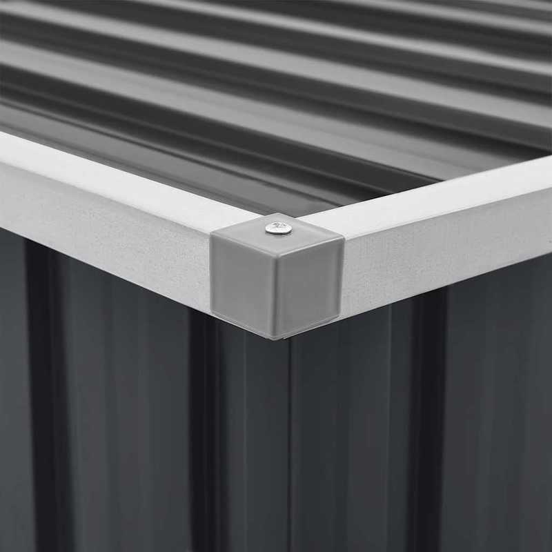 Anthracite Garden Storage Box 129x67x65cm Suitable for Outdoor Use Sturdy and Durable Convenient Storage Simple and Versatile