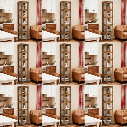 Boekenkast – Boekenrek – Opbergrek – Wandrek – Vakkenkast – 180 cm Hoog – Smal Hoekontwerp – Anti-Kantelbeveiliging – Rustiek Bruin E1 Spaanplaat – 6-Lagen Vrijstaand – Eenvoudige Montage