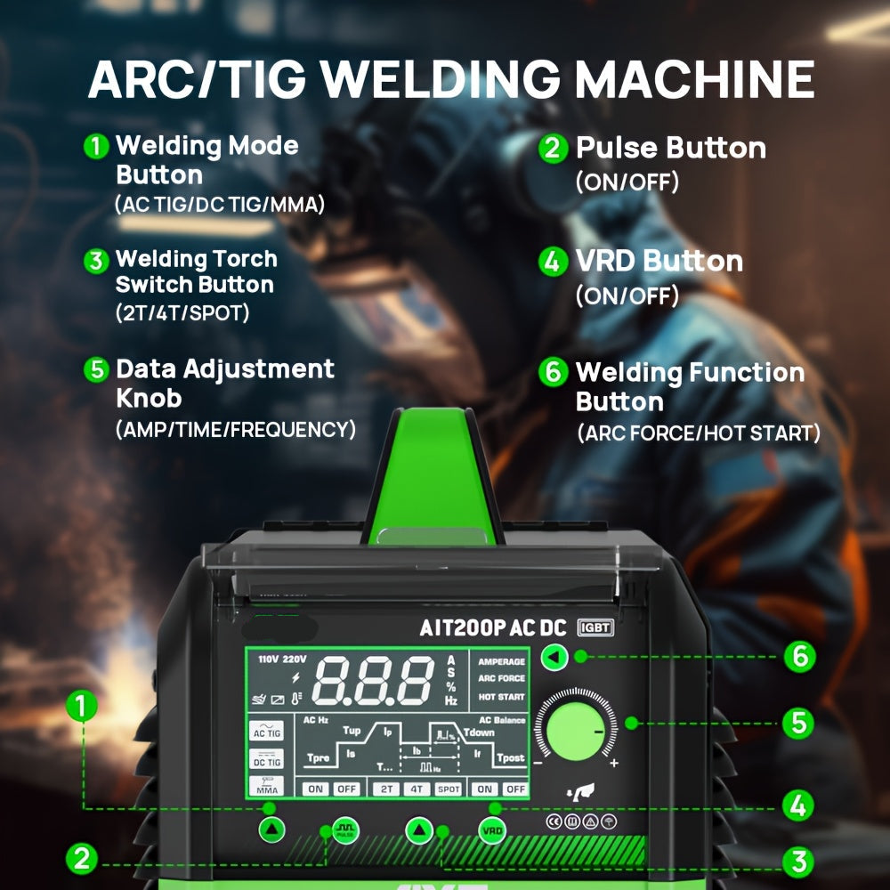 TIG Lasmachine – TIG Lasser – Lasapparaat – Lasmachine – AC DC Lasfunctie – Hoogfrequente Ontsteking – Pulstechniek