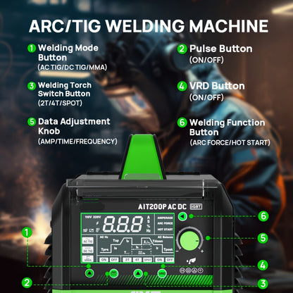 TIG Lasmachine – TIG Lasser – Lasapparaat – Lasmachine – AC DC Lasfunctie – Hoogfrequente Ontsteking – Pulstechniek
