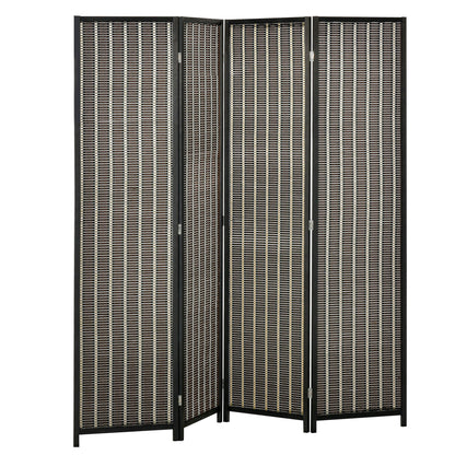 Kamerverdeler – Ruimteverdeler – Scheidingswand – Scherm – Opvouwbaar – Bruin – Duurzaam Dennenhout & Bamboe – 180 x 180 cm – Eenvoudig Opbergen