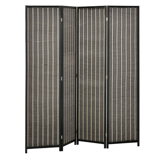 Kamerverdeler – Ruimteverdeler – Scheidingswand – Scherm – Opvouwbaar – Bruin – Duurzaam Dennenhout & Bamboe – 180 x 180 cm – Eenvoudig Opbergen