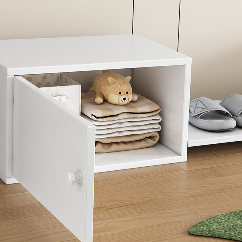 Schoenenkast – Schoenopberger – Schoenbank – Schoenmeubel – Zitbank – Wit – Massief Hout & MDF – Compact 189x40x34,5 cm