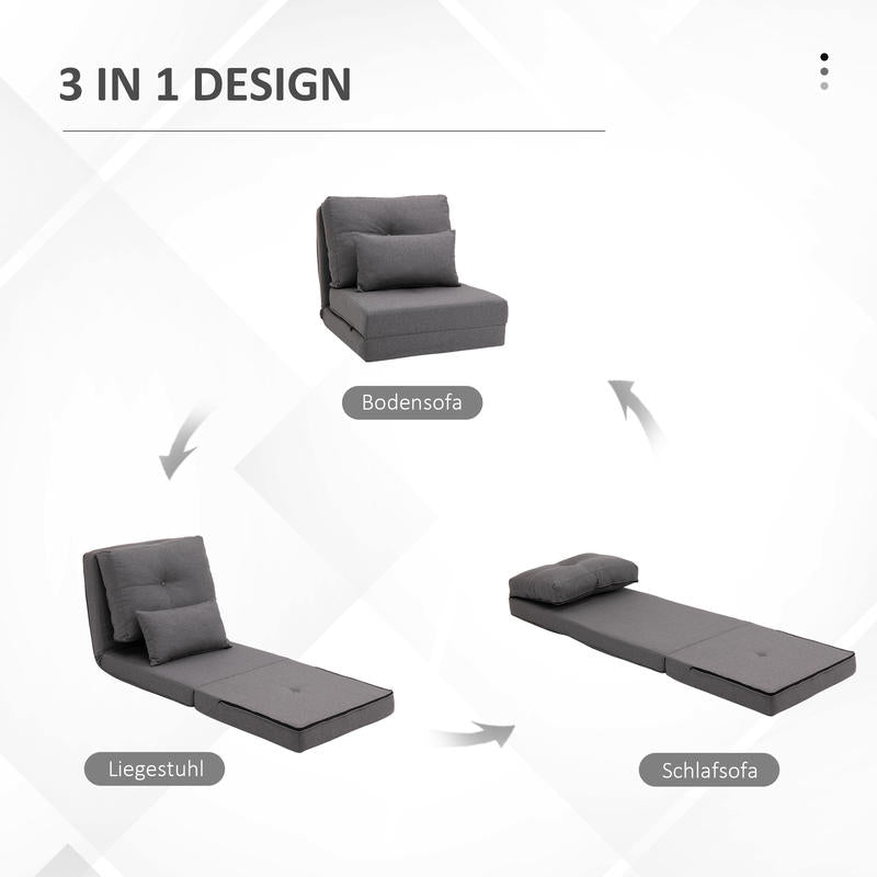 vloermatras – slaapmatras – vouwmatras – logeermatras – matras – 2-in-1 vouwstoel en matras – duurzaam polyester – lichtgewicht en compact 60x80x56 cm