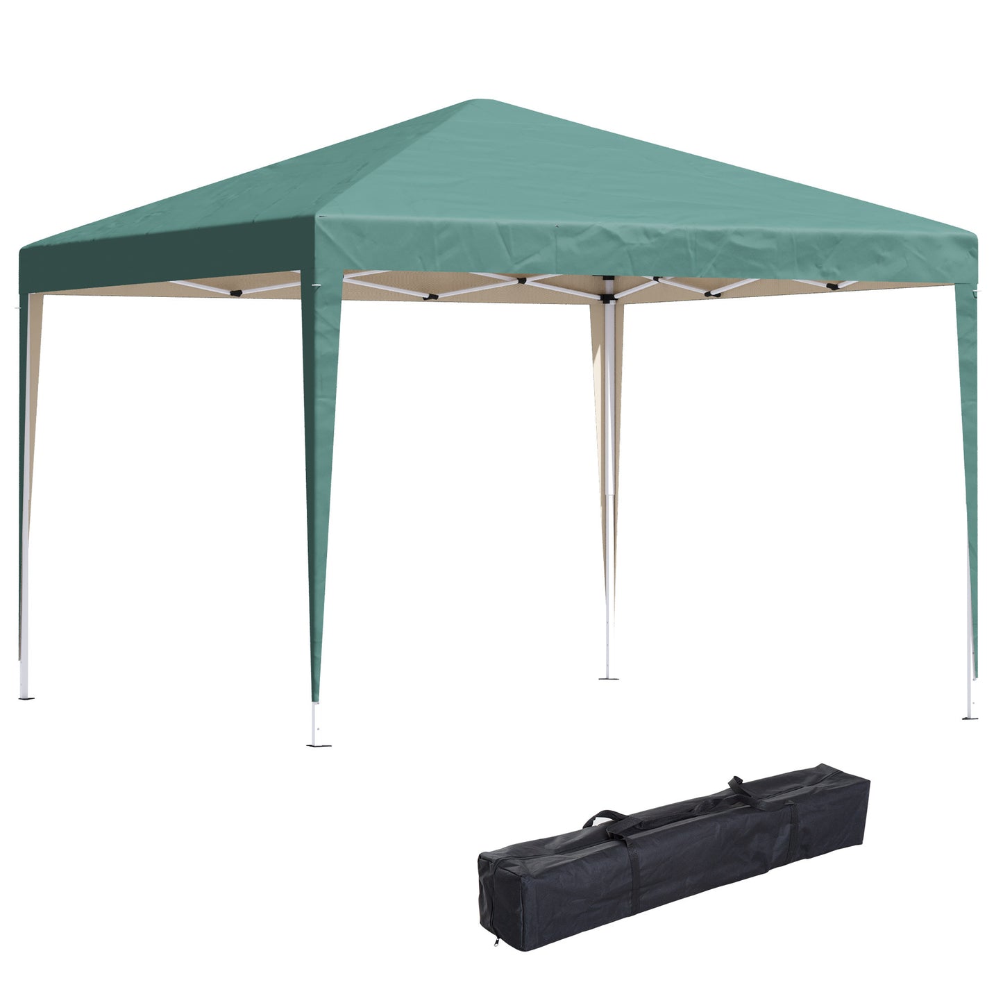 Vouwbare Tuin Tent – Partytent – Paviljoen – Prieel – Pagode – Anti-UV Bescherming – Stabiel Oxford Stof Met Staalframe – Groen 3x3x2,55m