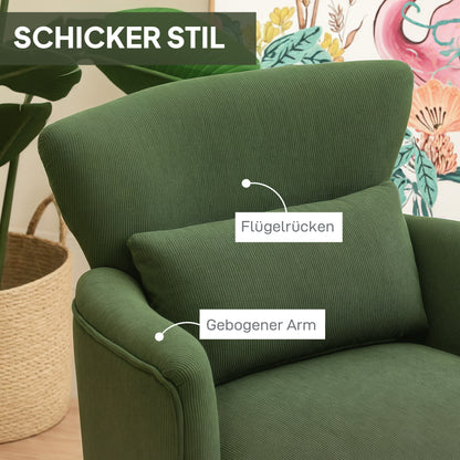 Fauteuil – Zitzak – Accentstoel – Relaxfauteuil – Lezenstoel – Groen – Verstelbaar Lendenkussen – Elektrisch Onafhankelijk