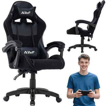 Gamingstoel – Gamestoel – Gaming Chair – Bureau Stoel – Game Stoel – Ergonomisch Ontwerp – Memory Foam Kussens – Verstelbaar – 360° Draaibaar – Roze/Wit