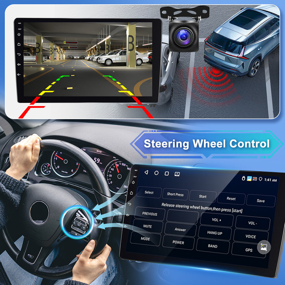 9 Inch Autoradio – Navigatiesysteem – Multimediaspeler – Bluetooth Radio – Touchscreen – Android 15 – 4GB RAM 64GB Opslag – Wireless CarPlay & Android Auto – Achteruitrijcamera Met Nachtzicht