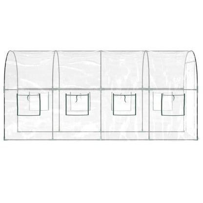 Serre – Tuinkas – Kweekkas – Broeikas – Plantenkas – Transparant PVC – Stalen Frame – Afmeting 160x400x190 cm