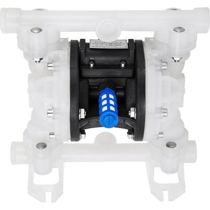 Dubbele Membraanpomp – Pneumatische Pomp – Luchtbediende Pomp – Vloeistofpomp – Transferpomp – Polypropyleen Behuizing – PTFE Membraan – 8,8 GPM Flow – Max 120 PSI Druk