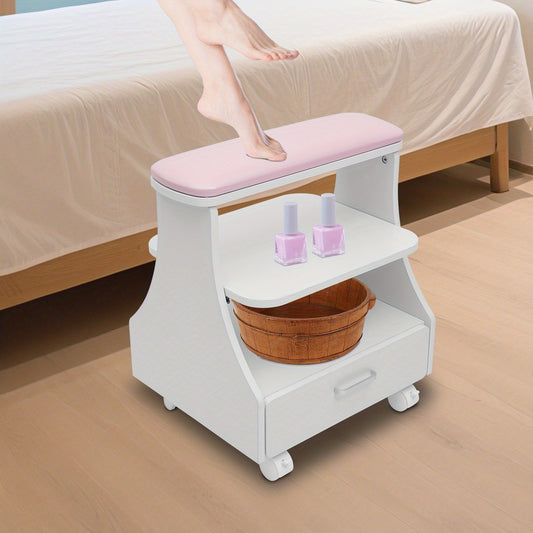 Portable Esthetician Trolley Cart, Salon Nail Foot Trolley Cart, Manicure Pedicure Cart, Salon Equipment, Foot Bath Cart, Compact Trolley, Professional Esthetician Cart, Durable Construction, Easy to Clean, Pedicure Station,
