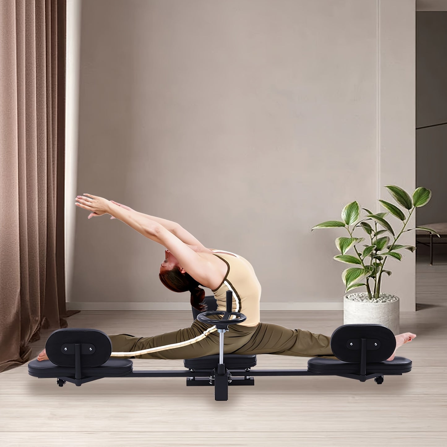 Beenstrekmachine – Beenrekker – Flexibiliteitstrainer – Strekmachine – Spagaattrainer – Verstelbare Spreidhoek Tot 200° – Robuuste Stalen Constructie Met Comfortabele Kussens