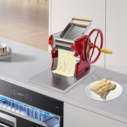 Pastamachine – Noedelmaker – Noodle Roller – Dumpling Maker – Wonton Machine – Roestvrij Staal & ABS – Voor 5-10 Personen – Variabele Snijdikte 0,5-5 mm