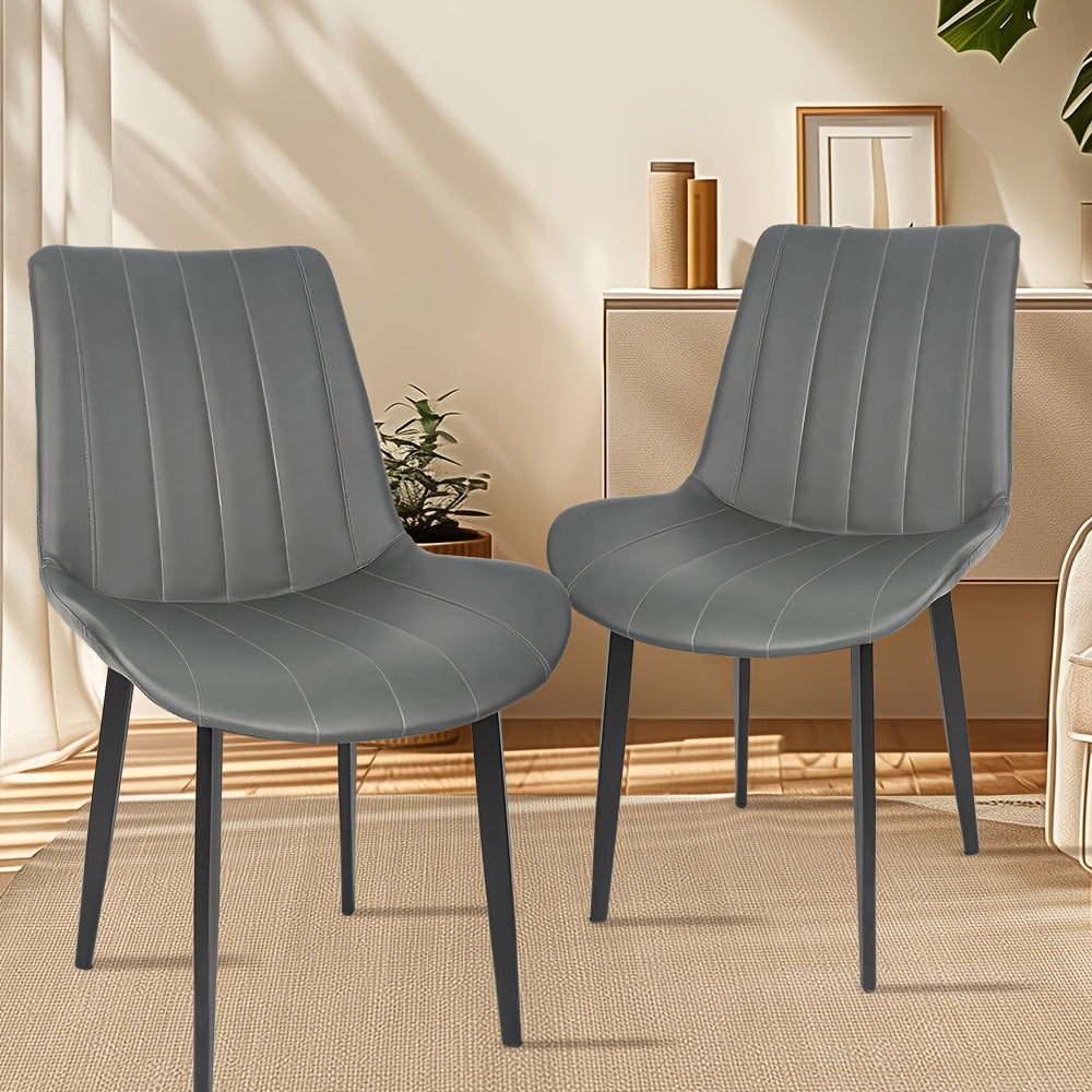 Eetkamerstoelen – Stoelen – Kuipstoelen – Dining Chairs – Keukenstoelen – Grijs – Ergonomisch Comfort – Metaal Met Poedercoating