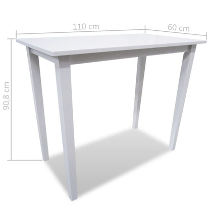 Eetkamerset – Barkrukset – Keukentafelset – Bistroset – Barset – Wit – Houten fineer tafelblad – Comfortabele gestoffeerde barkrukken
