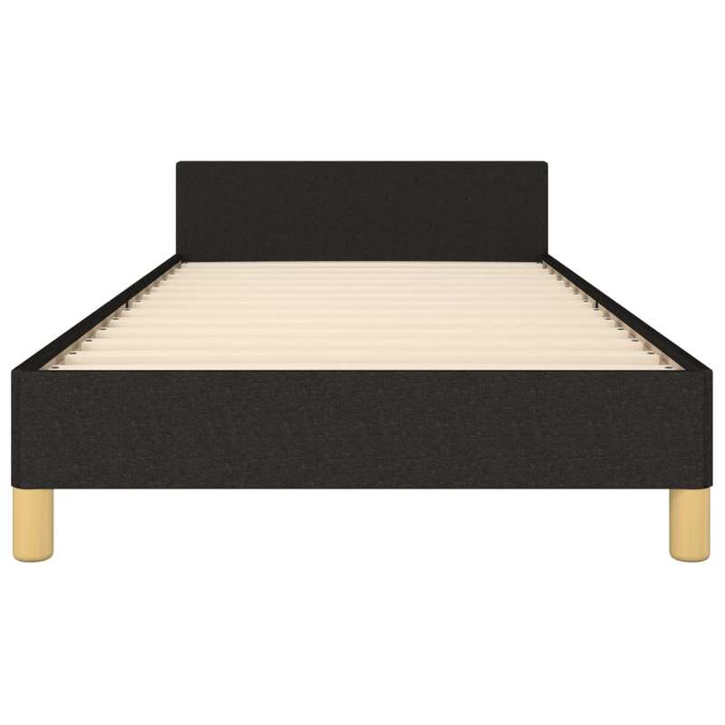 Bed frame without Mattress Black 80x200cm Tissue Practical, removable, suitable for all seasons, Bedroom Furniture, Spacesaving Bed, Stylish Bed Frame, Modern Bedroom, Easy Assembly, Wooden Frame, Simple Bed, Slatted Base, Ap