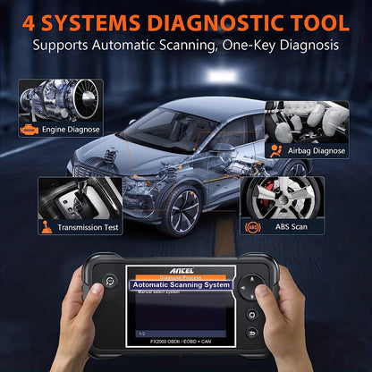 OBD2 Diagnose Scanner – Auto Foutcode Lezer – Motor Diagnose Tool – ABS SRS Scanner – Transmissie Scanner – USB Oplaadbaar – Compact & Gebruiksvriendelijk