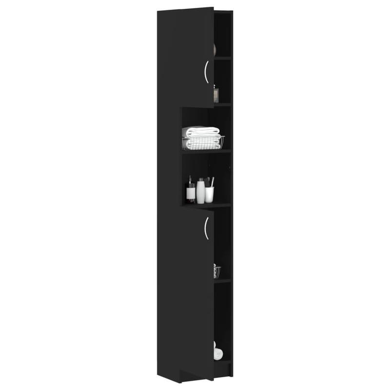Opbergrek Badkamer – Badkamerkast Organizer – Opbergrek Kast – Badkameropbergsysteem – Badkamer Organizer – Zwart Aluminium – Ruimtebesparend & Duurzaam