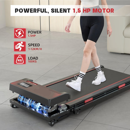 Loopband – Thuisloopband – Compact Loopband – Elektrische Loopband – Inklapbare Loopband – 1 Tot 12 Km/U – Elektrisch Verstelbare Helling
