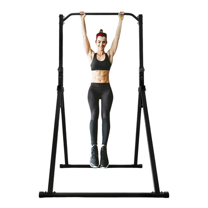 Pull-up Bar – Optrekstang – Klimstok – Fitnessstang – Krachtstation – Verstelbaar 1,75-2,30 m – Robuust Tungsten Staal – Vrijstaand & Inklapbaar – Zwart