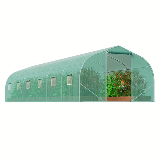 Walk-in Kweekkas – Tuinkas – Serre – Groentekas – Kas Tunnel – Grote Afmetingen 900x300x201 cm – Gegalvaniseerd Stalen Frame & Weerbestendige PE Cover
