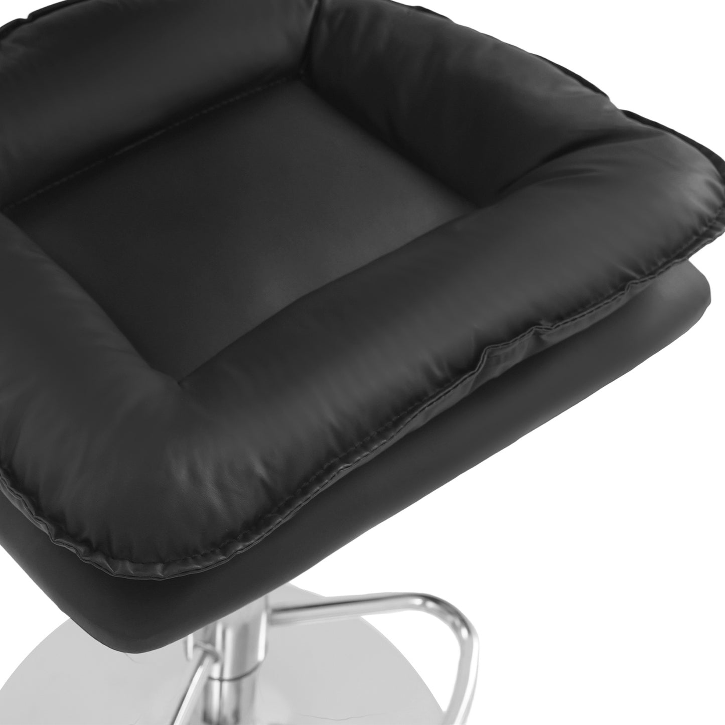 Barstoel – Barkruk – Barstoel Kruk – Barstoelen – Keukenstoel – Zwart Donkergrijs – Verstelbare Zithoogte 62-82 cm – 360° Draaibaar – Set van 2