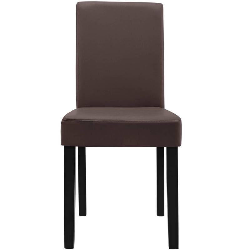 Eetkamerstoel – Stoel – Kuipstoel – Keukenstoel – Set Van 6 – Kunstleer Bekleding – Massief Houten Poten