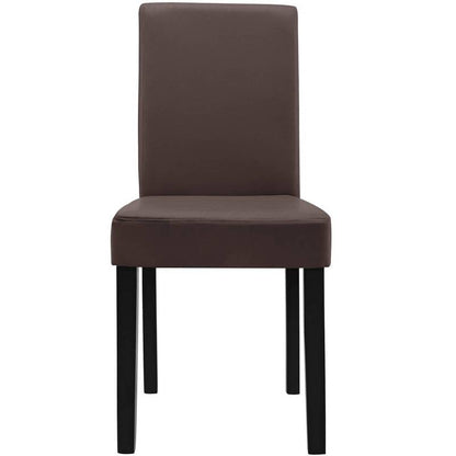 Eetkamerstoel – Stoel – Kuipstoel – Keukenstoel – Set Van 6 – Kunstleer Bekleding – Massief Houten Poten