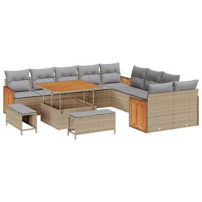 Tuinbank – Buitenbank – Loungebank – Tuinmeubel – Zithoek – Modulaire Opstelling – UV-bestendig Poly Rattan – Inclusief Waterafstotende Kussens