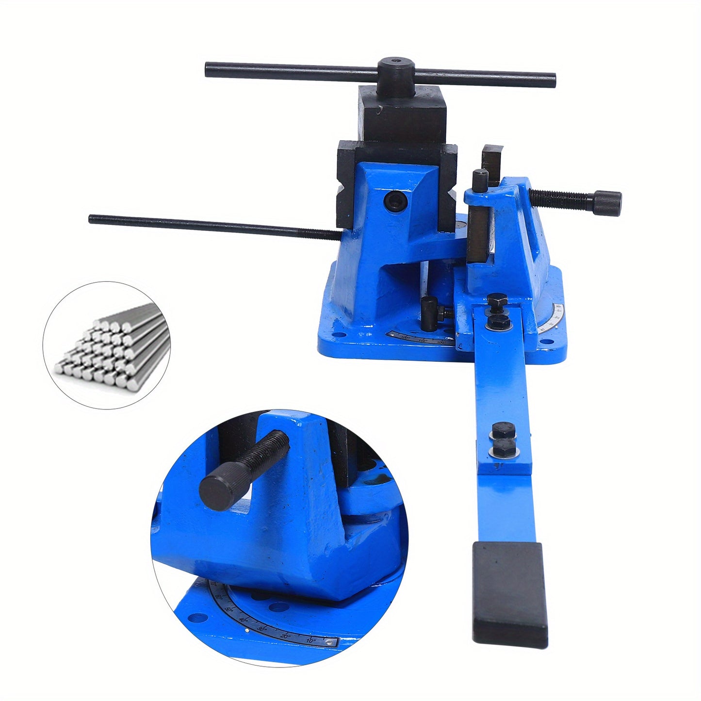 Heavy-Duty Manual Tube Bender with Adjustable 0-180° Bending Angle, 1/4"-1" Pipe Capacity & 4-Position Clamping System - Heavy-Duty Steel Construction, Ergonomic Lever Mechanism for Precision Pipe Bending (No Folding) - Idea