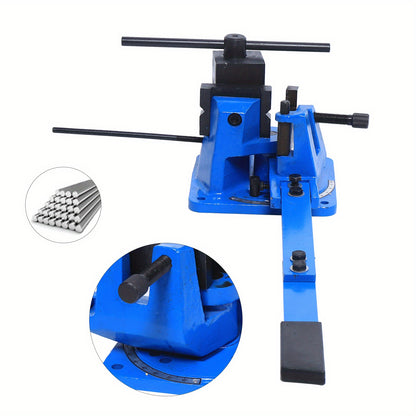 Heavy-Duty Manual Tube Bender with Adjustable 0-180° Bending Angle, 1/4"-1" Pipe Capacity & 4-Position Clamping System - Heavy-Duty Steel Construction, Ergonomic Lever Mechanism for Precision Pipe Bending (No Folding) - Idea