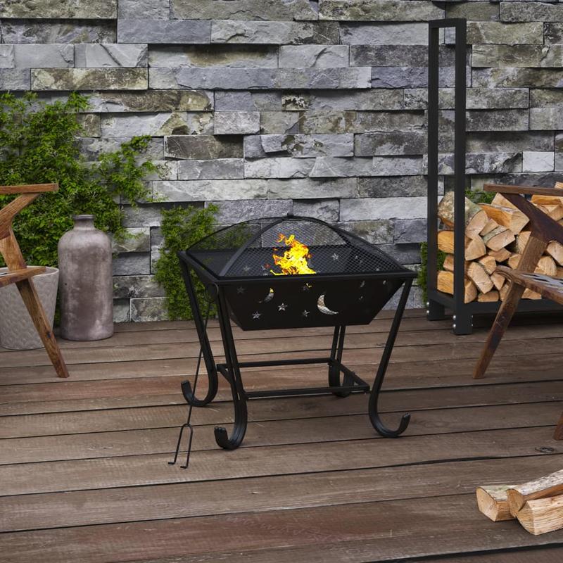 50cm XXL Steel Fire Shell with Pitcher - Heavy-Duty Metal Construction, 50cm Round Outdoor Fire Pit with Lighter & Control Valve, 50cm Diameter