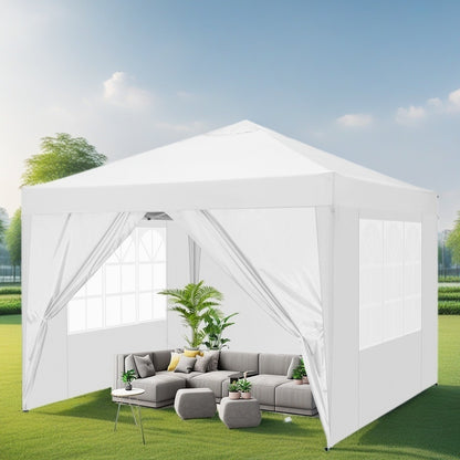 Pop-up Tent – Partytent – Vouwtent – Pavillon – Pergola – 3x3 Meter – Waterafstotend & UV-Bescherming – Inklapbaar Met 4 Zijwanden