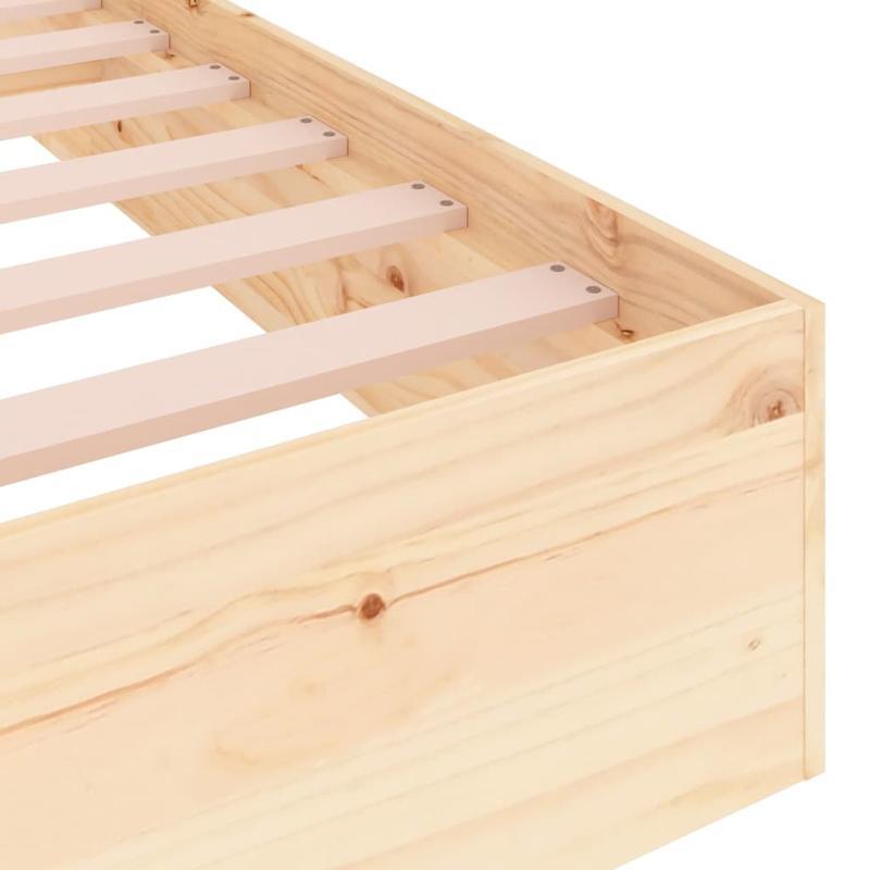Bedframe – Tweepersoonsbed – Bed – Massief Houten Bed – Houten Lattenbodem – Modern Design – 160x200 cm – Duurzaam Hardhout