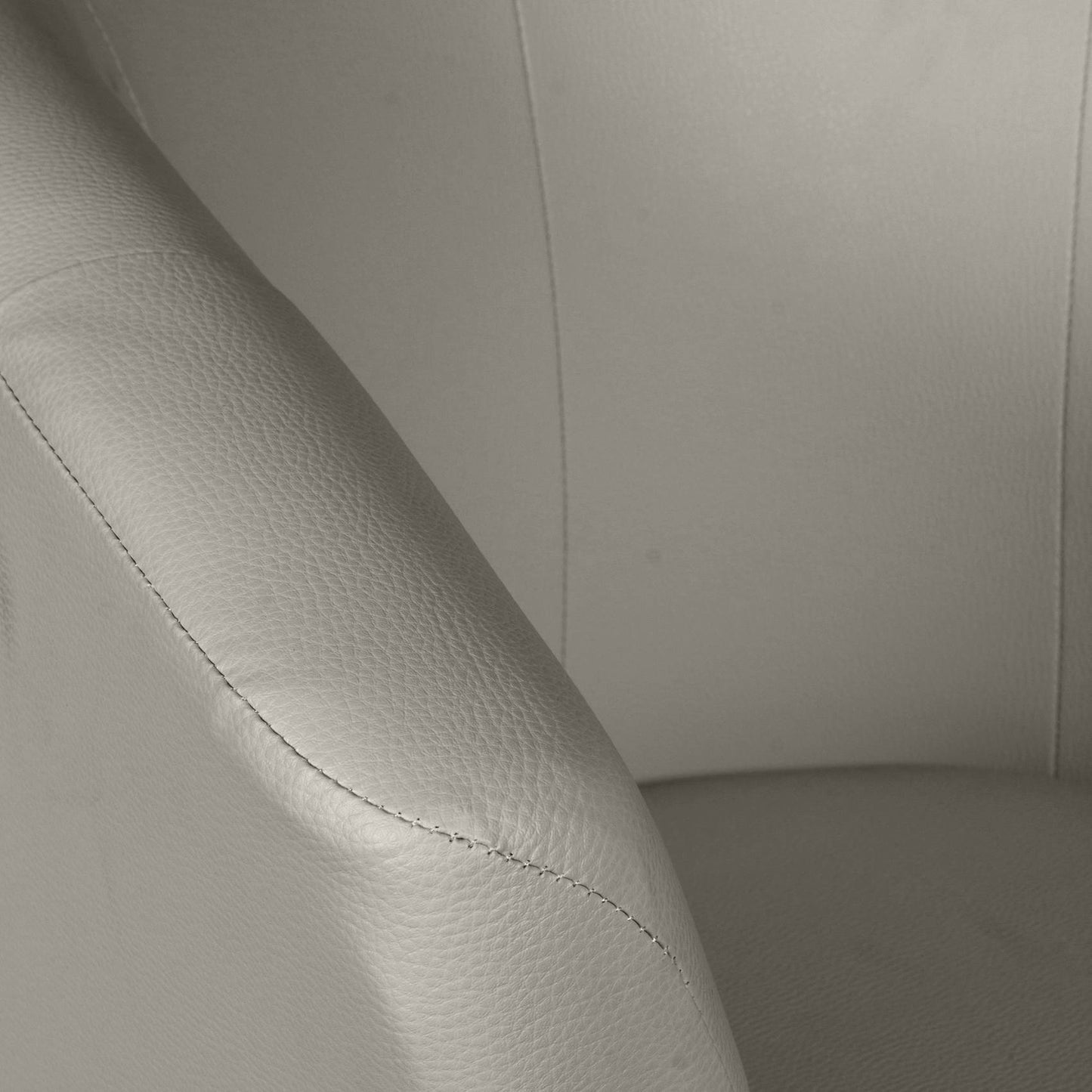 Dpanett Armchair, Upholstered Living Room Chair, Padded Seat with Eco-Leather Armrests, 64x63x76 cm, Available in 5 Colors