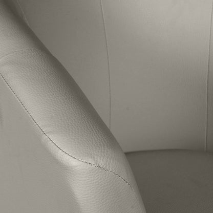 Dpanett Armchair, Upholstered Living Room Chair, Padded Seat with Eco-Leather Armrests, 64x63x76 cm, Available in 5 Colors