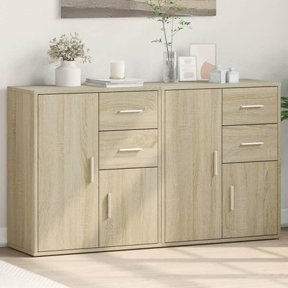 Sideboard – Kast – Opbergkast – Dressoir – Bergkast – Sonoma Eik – Set Van 2 – 60x31x70 cm – Geassembleerd Hout