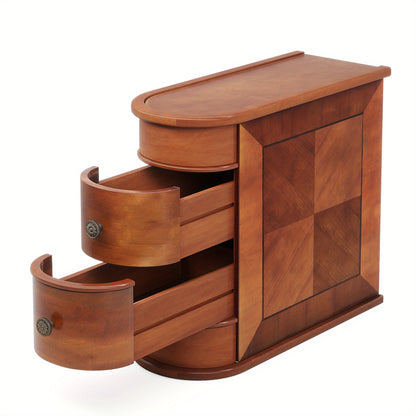 Houten Sidetable – Bedtafel – Nachtkastje – Smalle Bijzettafel – Opbergtafel – Massief Hout – Geen Montage Nodig – Met Lade – Multifunctioneel