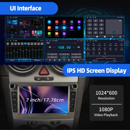 Autoradio – 2DIN Radio – Auto Stereo – Multimedia Speler – Touchscreen – 17,78 cm – Android 14 – Draadloos CarPlay & Android Auto