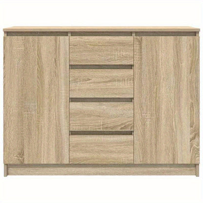 Sideboard with Drawers 100.5X35X76Cm Particle Board Sonoma Oak Color. Sideboards Provide Ample Storage Space to Keep Your Room Tidy And Organized, While Being Both Functional And Attractive.