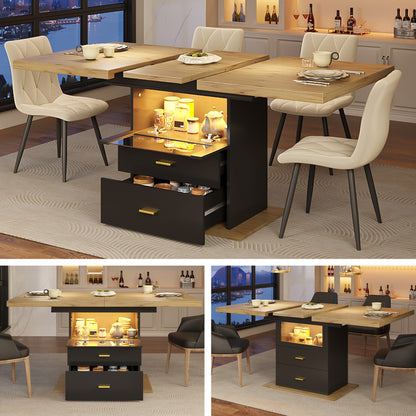 Uitklapbare Tafel – Uitschuifbare Eettafel – Klaptafel – Vouwtafel – Tuintafel – Compact Design – Verlengbaar tot 140 cm – Geschikt voor 6 Personen
